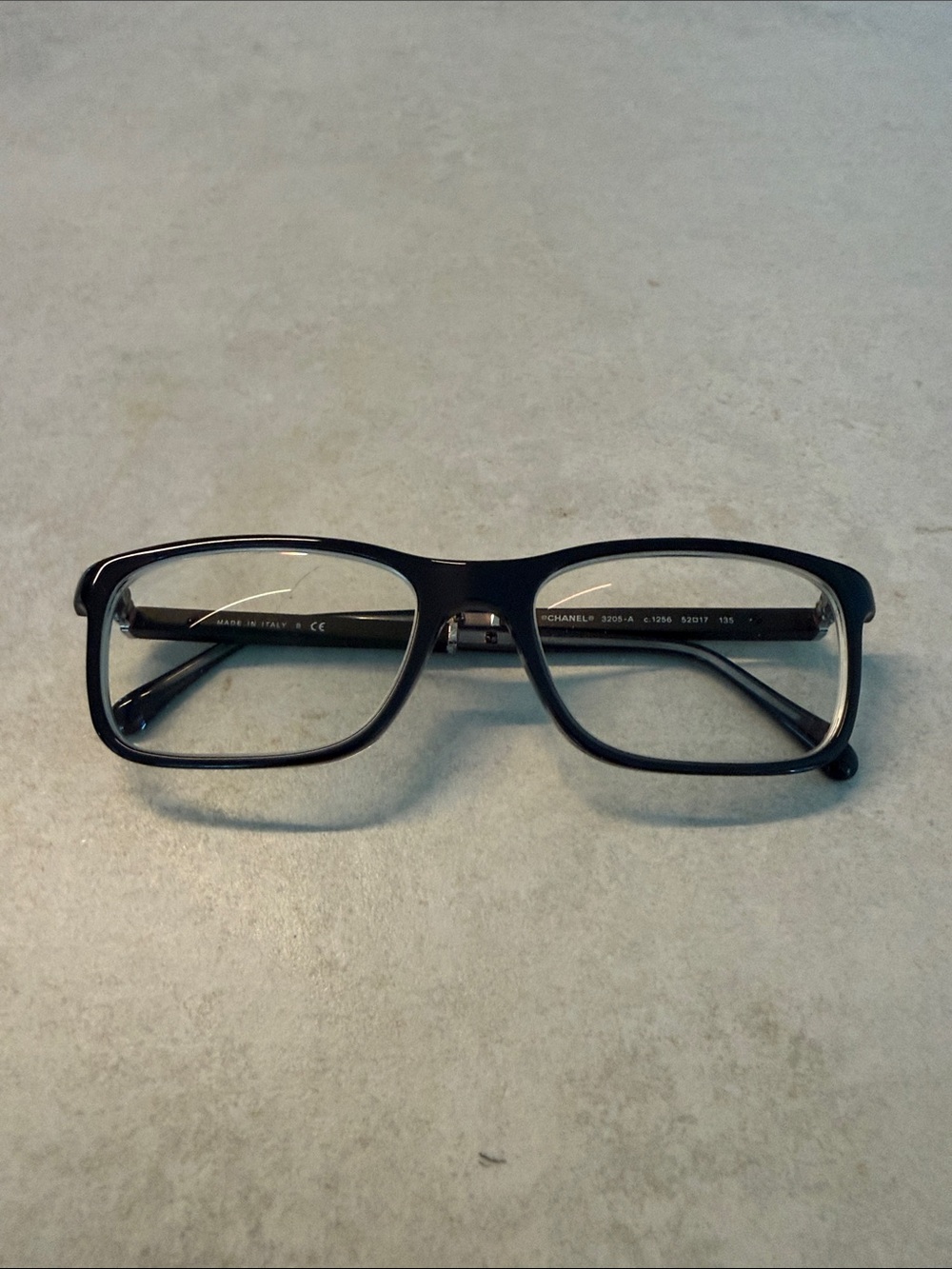 CHANEL Black Rectangular Optical Glasses